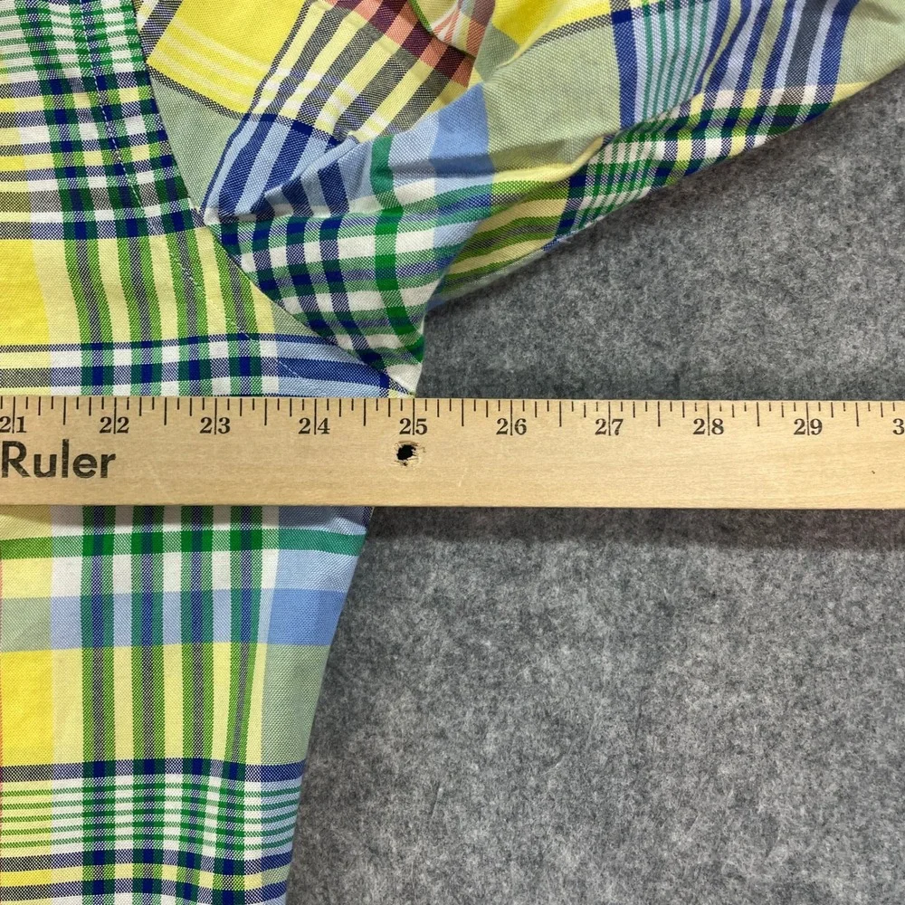 Ralph Lauren Mens Shirt XL Multi-color Plaid Stretch Long Sleeve Slim Fit - Picture 8 of 12